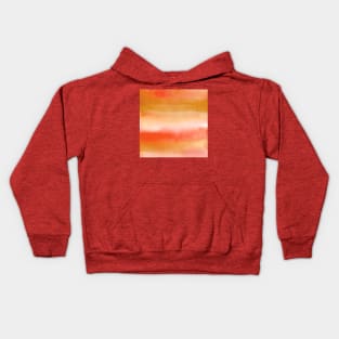 Orange Blended Stripes Kids Hoodie